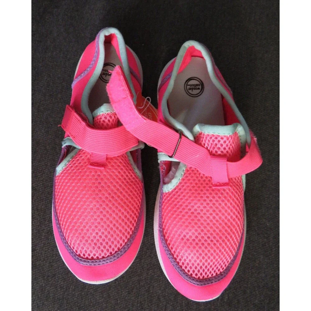 Wonder Nation Girls Pink Swim Shoes Water Shoes Size 2-3